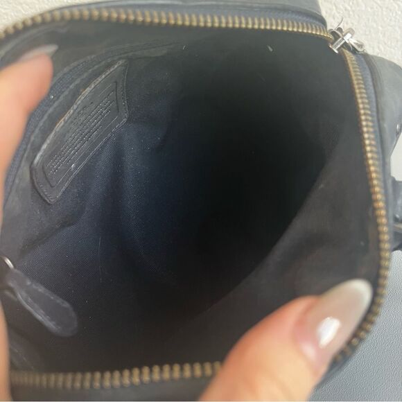 COACH Navy Blue Glitter Bennet Satchel Rogue Swagger Crossbody Bag 36657 - Picture 8 of 9